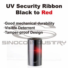 Črno-rdeč UV varnostni trak
